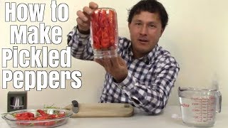 How to Make Pickled Peppers  Easy 3 Ingredient Recipe [upl. by Gabriele706]