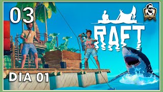 RAFT 03  UPGRADEANDO la BALSA  GAMEPLAY RAFT ESPAÑOL [upl. by Nodnrb]