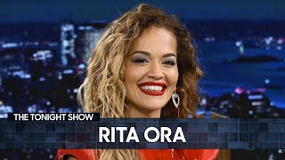 Rita Ora Talks Hanging Out with Katy Perry at Taylor Swifts Eras Tour Extended  The Tonight Show [upl. by Sahc]