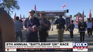 Runners from across the country celebrated veterans in the Patriotic Battleship 12k [upl. by Adnil]