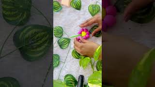 Diy flower pot 💕🌼🌷diy flowers flowerpot craft clay clayart [upl. by Drahsir]