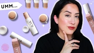 Trying the NEW ILIA Skin Rewind Foundation Complexion Stick First Impressions Demo [upl. by Van310]