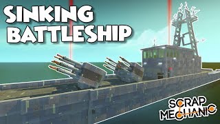 I Destroyed a Battleship with Explosives  Scrap Mechanic Creations  Episode 129 [upl. by Benia]