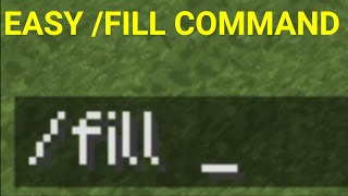 Easy fill command Minecraft [upl. by Eelarual]