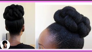 Chignon rapide sur cheveux crépus [upl. by Idurt]