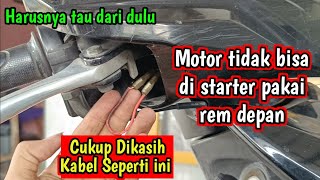 Beat tidak bisa distarter pakai rem depan [upl. by Annayar]