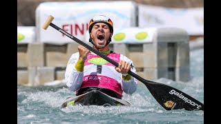 Sideris Tasiadis GER winning run  2019 ICF Slalom World Cup1 Lee Valley Uk [upl. by Prochora]