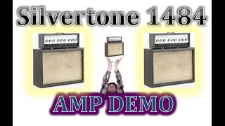 Vintage Silvertone Twin Twelve 1484 Sears Amp Demo CRANKED with Gretsch White Falcon [upl. by Veradia939]