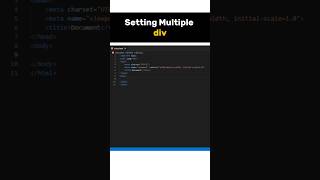 Setting Multiple div html webdevelopment shorttrick shorts [upl. by Pippas]