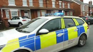 North Wales HeddluPolice vehicle on 999 emergency response Chester Road Flint CymruWales 131024 [upl. by Fleurette]