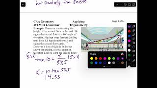 MT 9 LT 6 seminar part 2 applying trigonometry ￼ [upl. by Mosa]