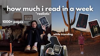 How much I realistically read in a week as a booktuber 🍂 reading vlog [upl. by Samul390]