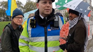 ANGRY PALESTINE PROTESTOR WHINGES TO POLICE 😭👮🏻‍♂️LONDON [upl. by Labotsirc]