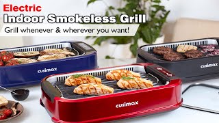 CUSIMAX Electric Grill Portable Korean BBQ Grill with Non stick Removable Grill and Griddle Plates [upl. by Einnim]