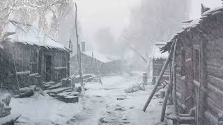 Winter Storm in a Small Village Siberia┇Blizzard Sounds for Sleeping┇Howling Wind amp Blowing Snow [upl. by Arreyt]