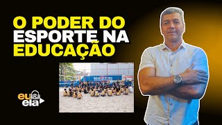 O PODER DO ESPORTE NA EDUCAÇÃO  Carlão Silva ex jogador de vôlei  EuampEla Podcast cortes [upl. by Ralyt]