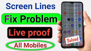 phone ki screen par line kaise hataye realme  mobile screen lining blinking problem Display lining [upl. by Ocire566]