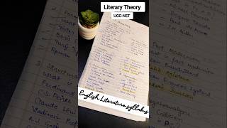 Literary Theory Syllabus Unit9 UGCNET English literature ugcnet englisliterature [upl. by Stacee]