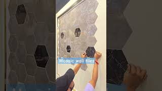 Mosaic wall stickers tiles design interiordesign home architecture shortvideo wallpaper furni [upl. by Lessirg880]