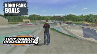 Tony Hawks Pro Skater 4 PS2  Kona Park Goals [upl. by Dleifyar477]