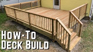 How To Build A Deck  DIY Home Improvement [upl. by Enhpad192]