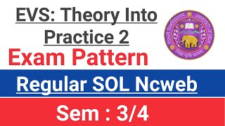 EVS Semester 3 DU SOL Latest Question paper EVS Semester 3 exam Patterns [upl. by Reerg]