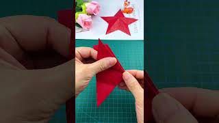 National Day is coming soon Cut a fivepointed star with one knife DIY origami tutorial Natio [upl. by Oflodur]