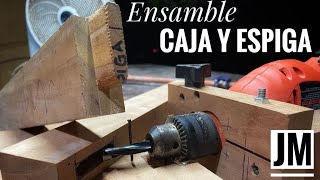 ENSAMBLE CAJA Y ESPIGA  Aprende a hacerlo  JM Carpintería [upl. by Cerveny]