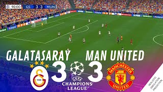 GALATASARAY vs MANCHESTER UNITED 33 MATCH HIGHLIGHTS • Video Game Simulation amp Recreation [upl. by Ariet]