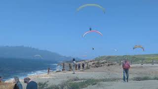 Paragliders at Torrey Pines Gliderport in La Jolla California USA [upl. by Tabbie]