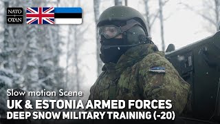 Cinematic of UK amp Estonian Armed Forces Combat Training in Deep Snow 20°C [upl. by Okir]