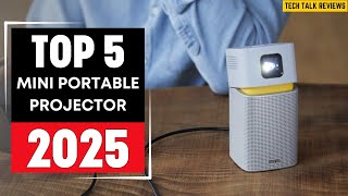 Top 5 Best Small Portable Projector For 2025 [upl. by Bikales]