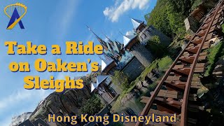 Wandering Oaken’s Sliding Sleighs POV at Hong Kong Disneyland [upl. by Chappie]