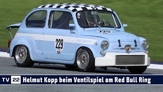 MOTOR TV22 Helmut Kopp mit seinem Fiat 1000 TC beim Ventilspiel am Red Bull Ring 2023 [upl. by Ruhl105]