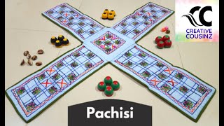 How to play Pachisi Game  Ancient board games for kids  Creative Cousinz [upl. by Rapsac]