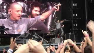 LINKIN PARK Stops their set to help injured fan 140 [upl. by Airetnahs227]