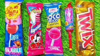 Satisfying video Asmr lollipops candy and chocolate gummy candy unboxing video Asmr [upl. by Idoc397]