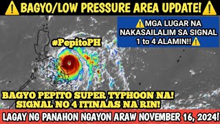 LATEST UPDATE SA BAGYO PEPITO  NOVEMBER 16 2024 LAGAY NG PANAHON WEATHER UPDATE TODAY [upl. by Imis]