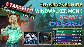 Windwalker Monk Pov 574k Overall  10 Brackenhide Hollow  Dragonflight Season 4  1026 [upl. by Ardis]