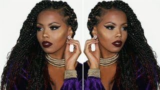 HOW TO  EASY PAINLESS GODDESS BOX BRAIDS RUBBER BAND BOX BRAIDS I DEFINE EASY BRAID 52 TASTEPINK [upl. by Alyal]