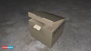 FEFCO 0470 printed corrugated box 3D animated folding [upl. by Dnana658]