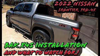 BAK X4S Revolver Tonneau Cover INSTALLATION on a 2022 Nissan Frontier PRO4X [upl. by Farrel]