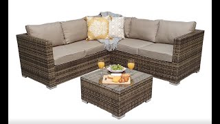 Georgia Corner Sofa Set Mixed Brown [upl. by Rebmac886]