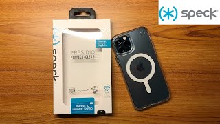 Speck Presidio PerfectClear with MagSafe for iPhone 1212 Pro [upl. by Nysila]