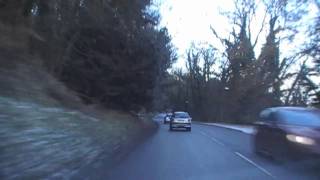 Driving Along Wyche Road B4218 amp Wells Road A449 Malvern Worcestershire UK 17th December 2010 [upl. by Gilman271]