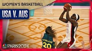 Team USA SPRINTS past Australia to womens basketball final  Paris Olympics  NBC Sports [upl. by Aramac791]