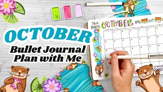 October 2024 PLAN WITH ME 💓 OtterThemed Bullet Journal Setup [upl. by Seabrooke418]