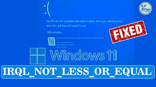 ✅ How To Quickly Fix IRQLNOTLESSOREQUAL in Windows 11 [upl. by Yborian]