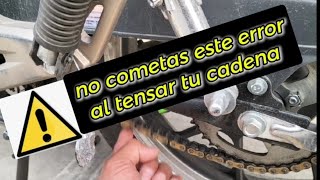 como tensar la cadena ⚠️ de tu moto correctamente [upl. by Rebeka245]