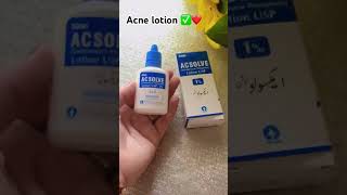 Acsolve lotion for acne 💯✅❤️shorts youtubeshorts shortvideo skincareEverydayGlowUp026 [upl. by Dannel]